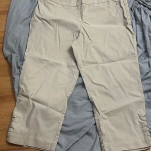 Kim Rogers Cream Ankle Pants